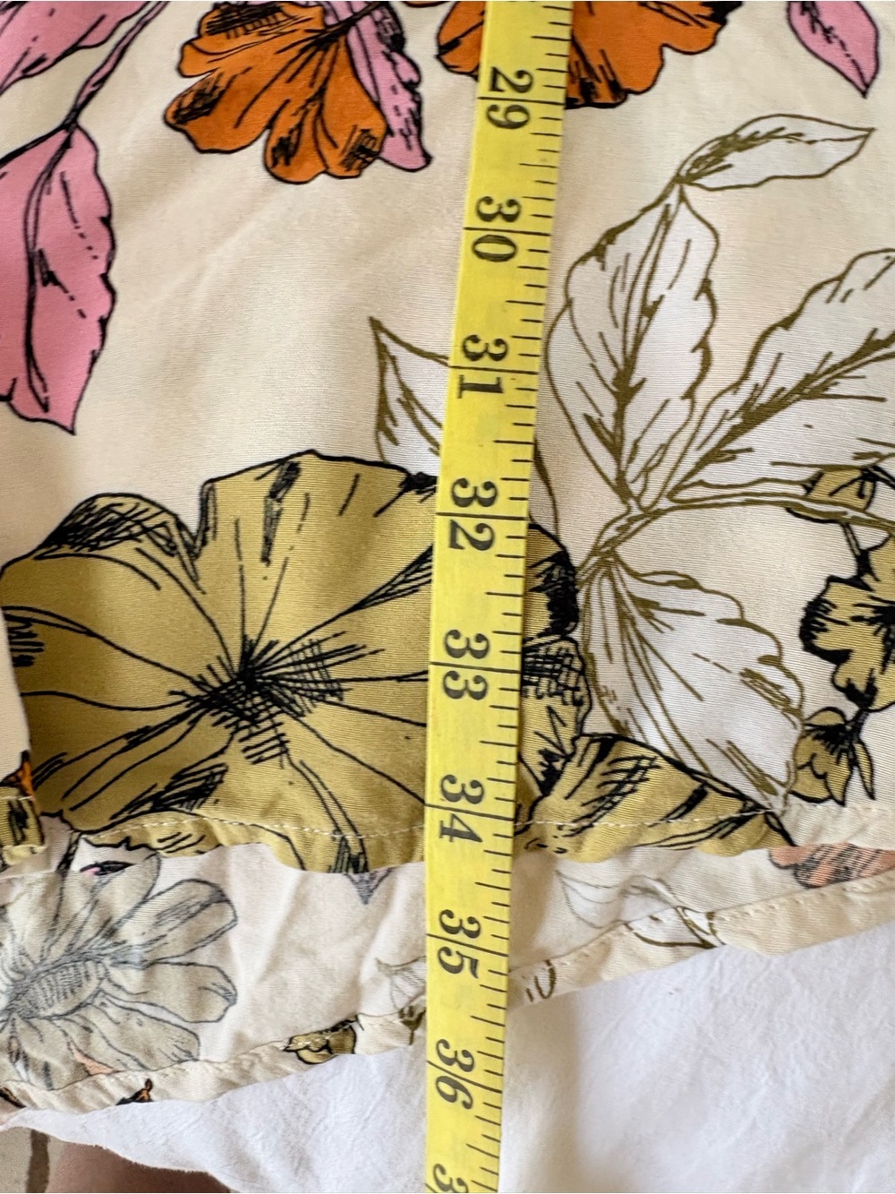 Cupshe White Orange Floral Tunic Button Shirt Cover Dress Cruise Resort Coastal - Picture 8 of 8
